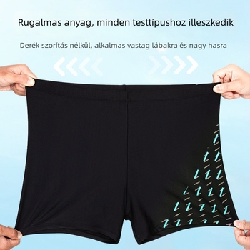 Manlishan férfi gyorsan száradó úszónadrág, négyszögletes szabású, plusz méret, nyaraláshoz a tengerparton