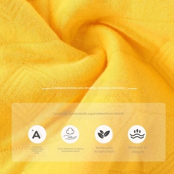 Baba téli pamutból készült háromrétegű top, V-nyakú külső kardigán