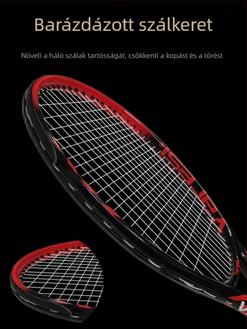 Teniszütő karbon szálas vázzal és nylon húrokkal kezdőknek – magas rugalmasságú edzés szabadtéren