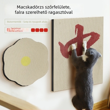 Meow Ji Falra szerelhető macska karcoló deszka kiscicáknak, hullámkartonból, karcolásálló felület, 1 darabos csomag