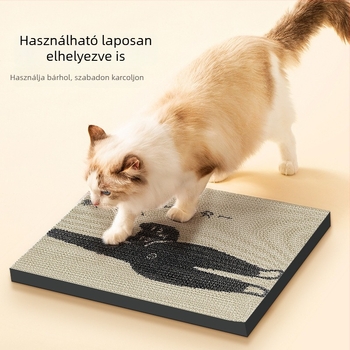 Meow Ji Falra szerelhető macska karcoló deszka kiscicáknak, hullámkartonból, karcolásálló felület, 1 darabos csomag