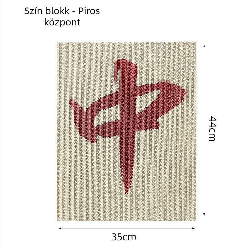 Meow Ji Falra szerelhető macska karcoló deszka kiscicáknak, hullámkartonból, karcolásálló felület, 1 darabos csomag