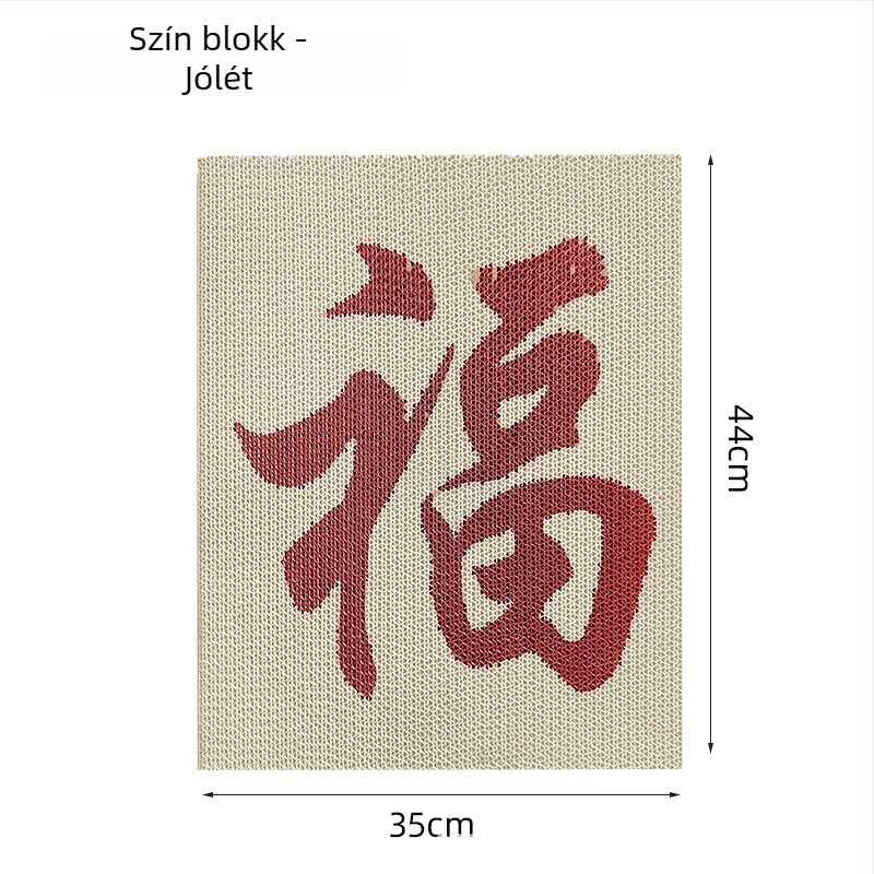 Meow Ji Falra szerelhető macska karcoló deszka kiscicáknak, hullámkartonból, karcolásálló felület, 1 darabos csomag