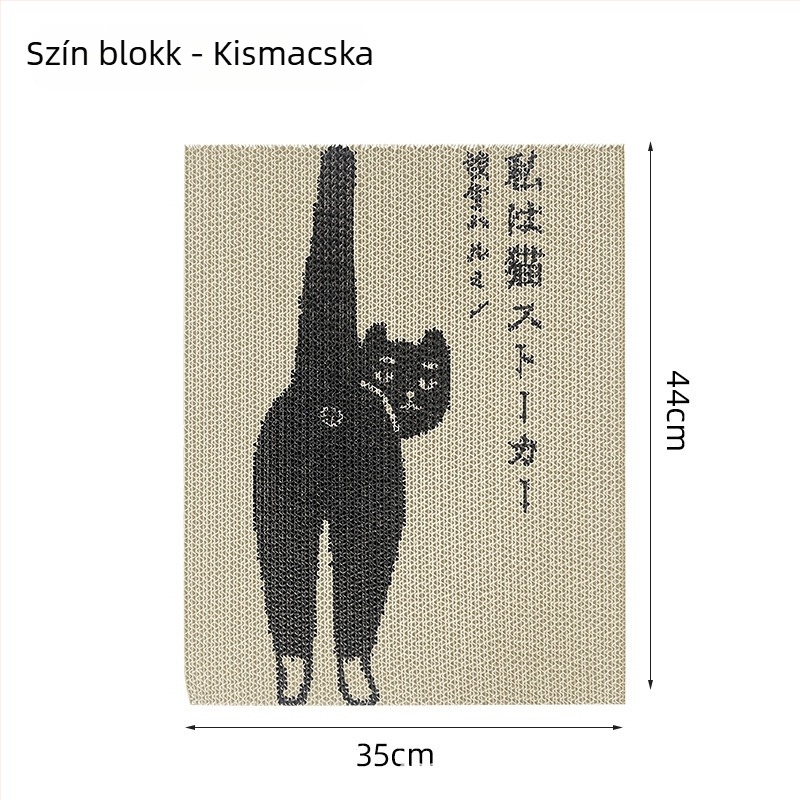 Meow Ji Falra szerelhető macska karcoló deszka kiscicáknak, hullámkartonból, karcolásálló felület, 1 darabos csomag