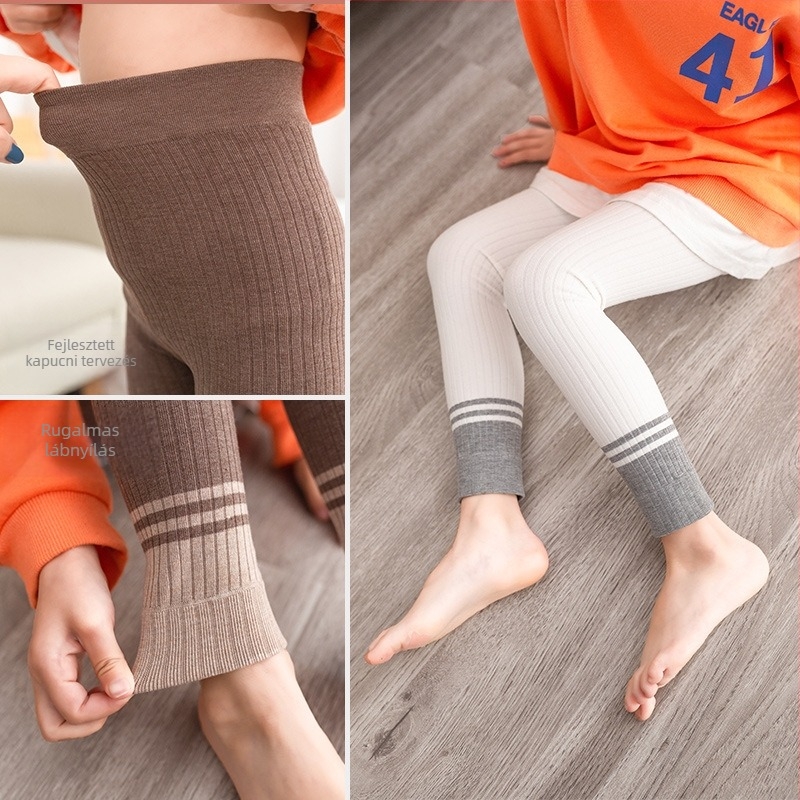 Didi Bear lány pamut leggings, magas derekú, térdhosszú, tavasz–ősz, 60% pamut