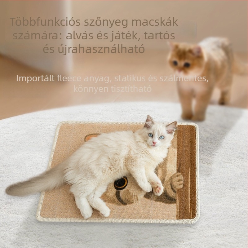 Macska karmoló tábla, függőleges falra szerelhető kivitel – tartós, védi a kanapét, karmok csiszoló játék
