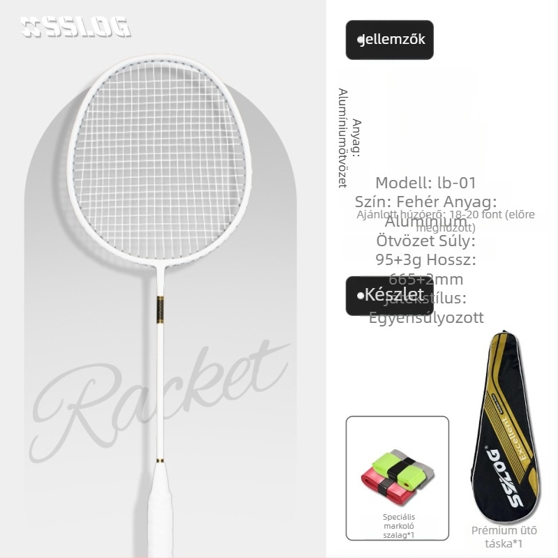 Saisilon karbon- és-kompozit ütő, súly 95–100 g, markolat G5, típus egyenes, groove edge guard