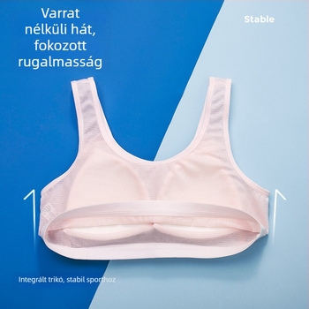Légáteresztő hálós melltartó lányoknak tavasz-nyárra, könnyű 3/4-es kosár, rögzített dupla vállpántok, sportos szabadidős stílus