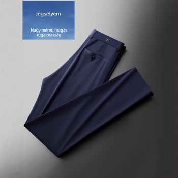 Férfi casual nadrágok, könnyű szövet, nagy rugalmasság, középmagas derék, laza szabású