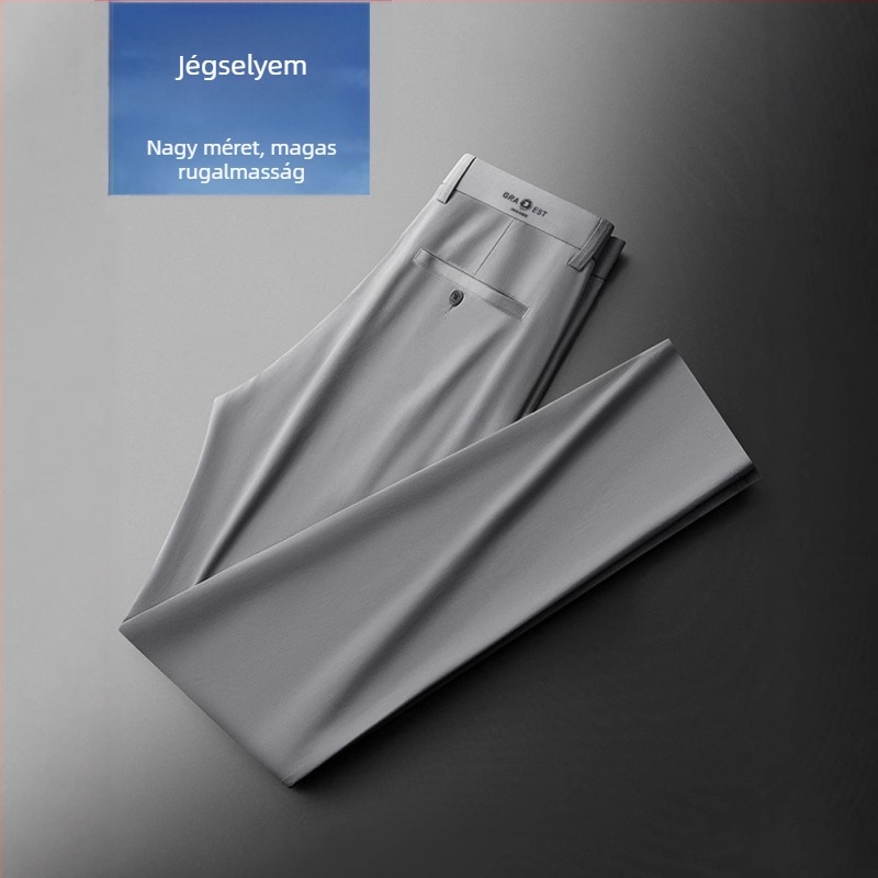 Férfi casual nadrágok, könnyű szövet, nagy rugalmasság, középmagas derék, laza szabású