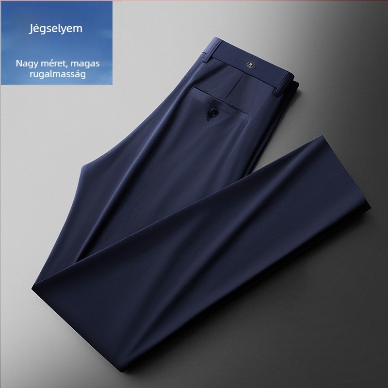 Férfi casual nadrágok, könnyű szövet, nagy rugalmasság, középmagas derék, laza szabású