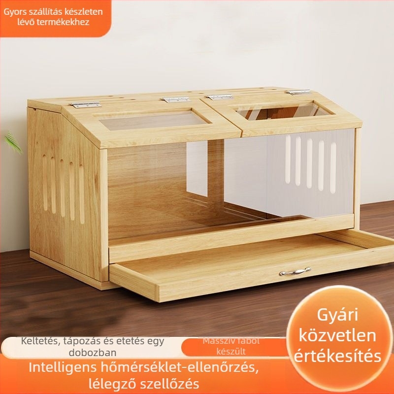 Fából készült hörcsögtenyésztő inkubátor ketrec