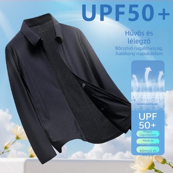 Nyári slim-fit dzseki, Nylon 80% / Szintetikus rost keverék, SPF 35 napvédelmi, Cipzár