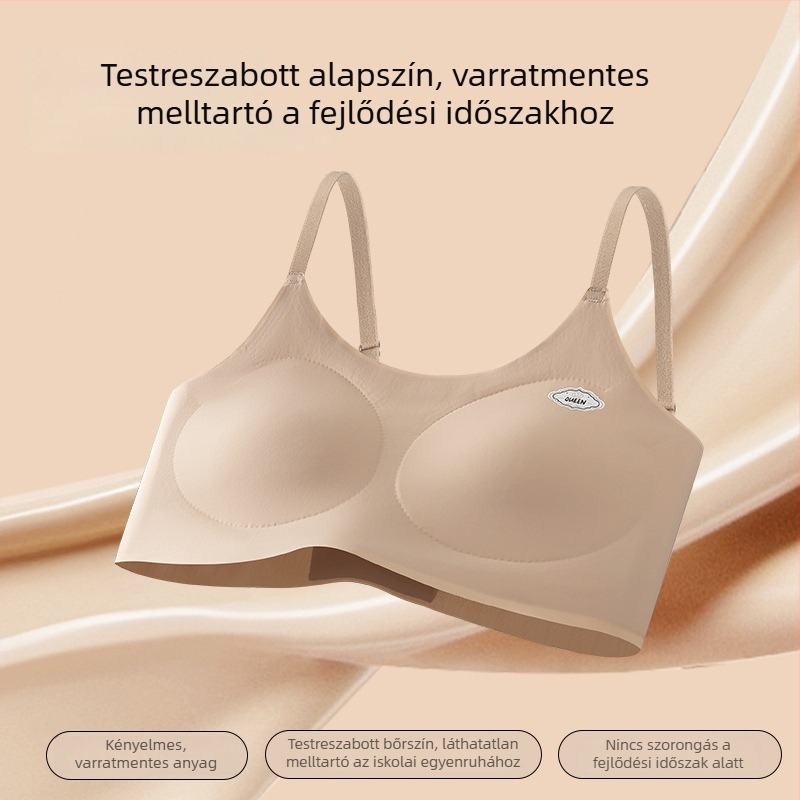 II. stádiumú kamisol melltartó lányoknak, varrat nélküli kosár, rögzített kosár