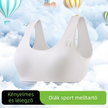 Modál anyagú tinédzser lányoknak melltartó, varrat nélküli, teljes kosár, rögzített dupla vállpántok, légáteresztő kényelem