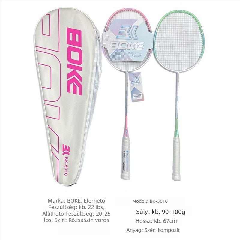 Platinum tollaslabda ütő, karbon-kompozit váz, súly 95–100 g, markolat vastagsága G1, rúdszilárdság közepes