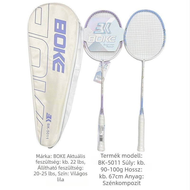 Platinum tollaslabda ütő, karbon-kompozit váz, súly 95–100 g, markolat vastagsága G1, rúdszilárdság közepes