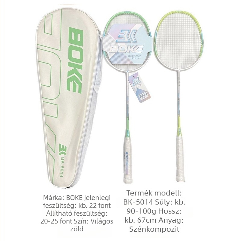 Platinum tollaslabda ütő, karbon-kompozit váz, súly 95–100 g, markolat vastagsága G1, rúdszilárdság közepes