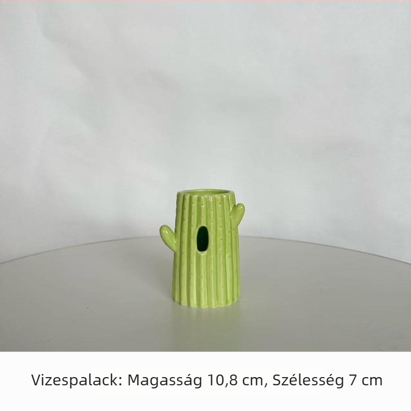 Kaktusz formájú kerámi Hörcsög odú, minden évszakra alkalmas rejtekhely, hűsítő jégház a ketrechez és ketrecdísz