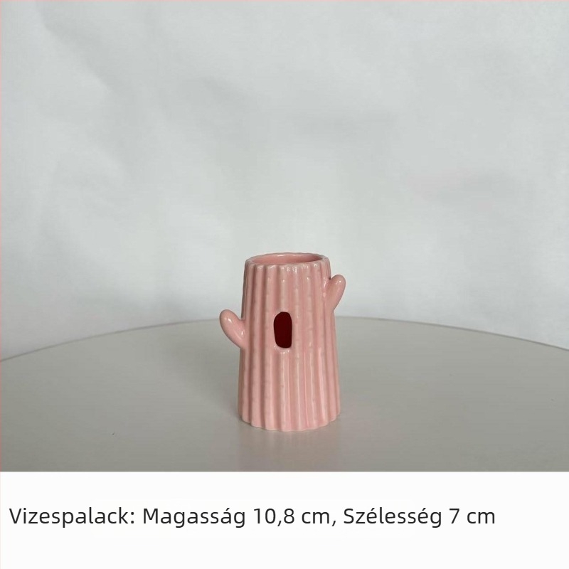 Kaktusz formájú kerámi Hörcsög odú, minden évszakra alkalmas rejtekhely, hűsítő jégház a ketrechez és ketrecdísz