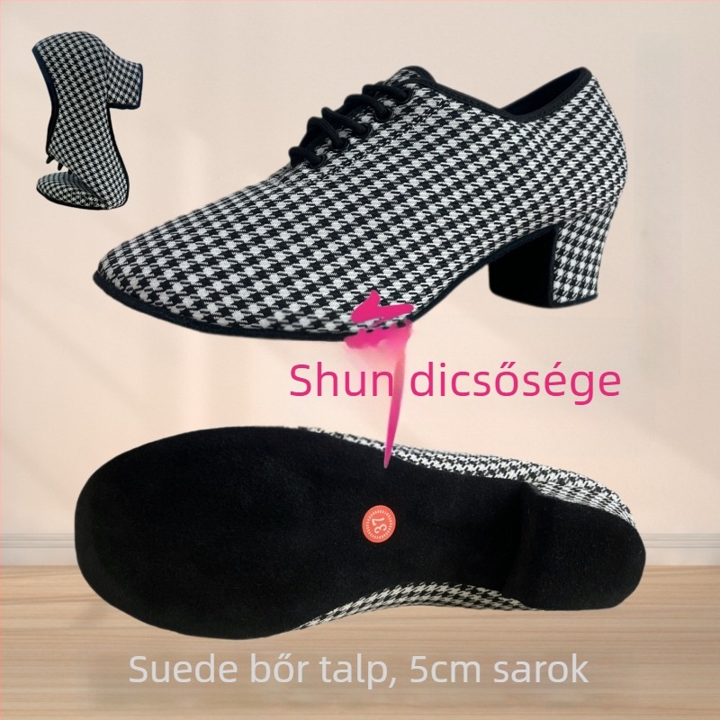 Női tánccipő — puha talp, csúszásmentes gumitalp, légáteresztő pamut felsőrész, könnyű, alkalmas latin, modern, square és ballroom táncra