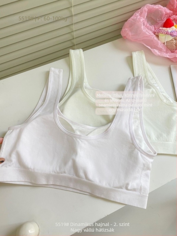 Kétfázisú sportmelltartó lányoknak a serdülőkorban – iskolai viselet, ütésálló, viszkóz anyag 74,3%