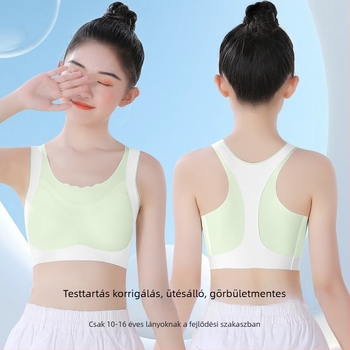 Varrás nélküli sportmelltartó lányoknak — minden évszakra (Anyag: 82% nylon, 18% elasztán; Alkalmas 8 év feletti gyermekeknek, magasság >140 cm)