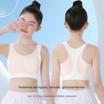 Varrás nélküli sportmelltartó lányoknak — minden évszakra (Anyag: 82% nylon, 18% elasztán; Alkalmas 8 év feletti gyermekeknek, magasság >140 cm)