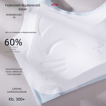Lányoknak sportmelltartó, 12–15 éveseknek, vest-stílus, teljes kosár, formázott kosár, nylon anyag, nylon bélés