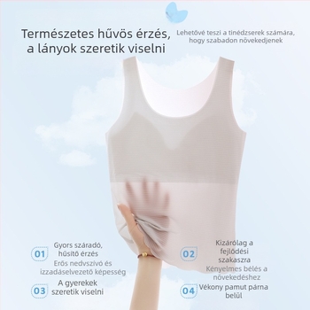 Lányoknak szóló gyorsan száradó tank felső (Poliészter; Gyors száradás; Légáteresztő; Háromszög alakú kosár; Fix dupla vállpántok)