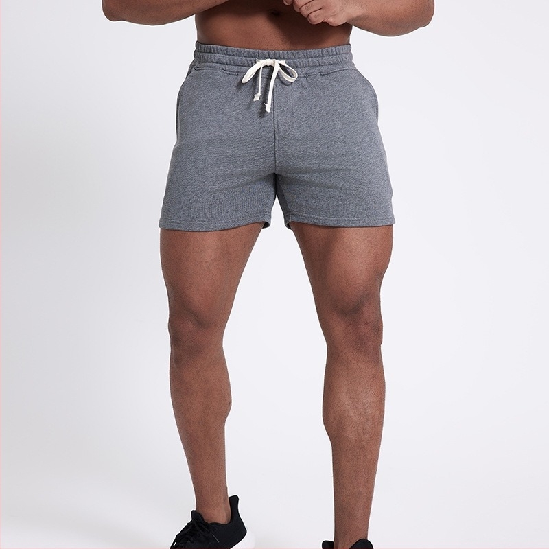 Férfi fitnesz rövidnadrág - 100% poliészter, egyenes csövű szabás, Three-point hossz, koreai stílus