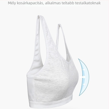 Pamutból készült tinilányoknak szánt melltartó 12–15 éveseknek, merevítés nélkül, teljes kosár, vékony formázott kosár, rögzített dupla vállpánt, pamut bélés