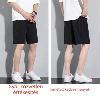 Férfi Ice Silk rövidnadrág, laza szabás, öt hosszúság, 95% poliészter