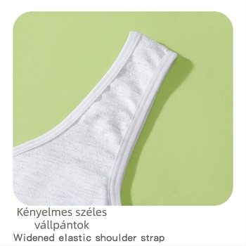 Pamut melltartó-vest lányoknak, teljes kosár, vékony formázott kosár, rögzített dupla vállpántok