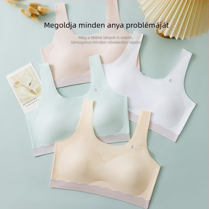 Mellény-stílusú, seamless lányoknak, fix kosaras kialakítás, nylon anyag, dupla vállpántok