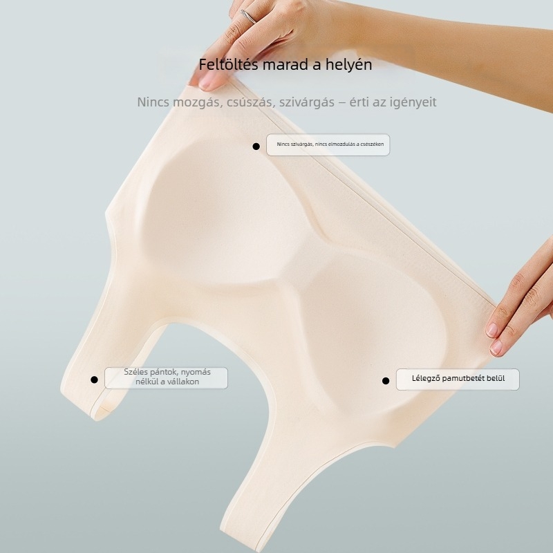 Mellény-stílusú, seamless lányoknak, fix kosaras kialakítás, nylon anyag, dupla vállpántok