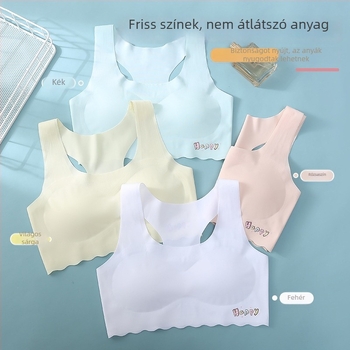 Nylon mellény pamut töltésű csészékkel lányoknak 12–15 éveseknek, légáteresztő és kényelmes, Y-alakú vállpántok