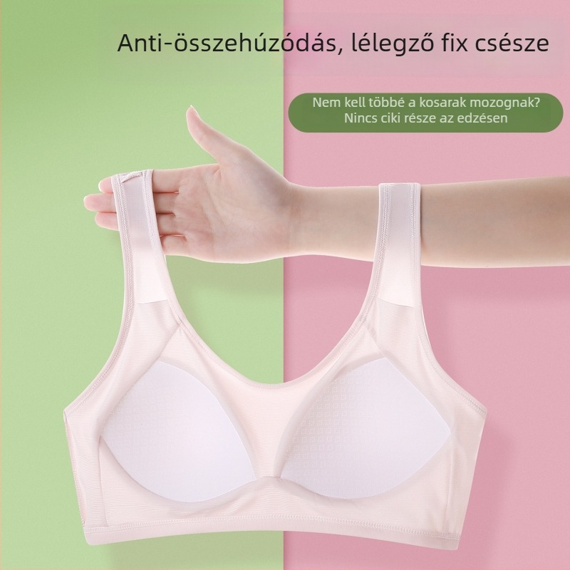 Tinédzser sportmelltartó teljes kosár, vékony formázott kosár, nejlon anyag, rögzített vállpántok, lélegző