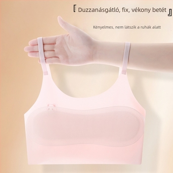 Lányok számára seamless ice-silk ujjatlan top, nyári légáteresztő fehérnemű 7–14 éveseknek