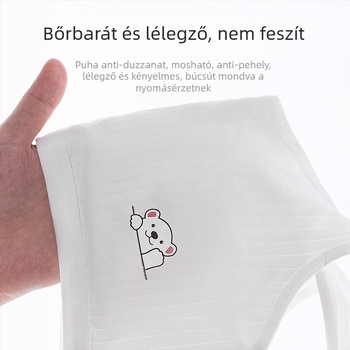 Gyerekeknek szóló pamut melltartó háromszög kosárral, vékony formázott kosár, merevítő nélkül, fix dupla vállpántok