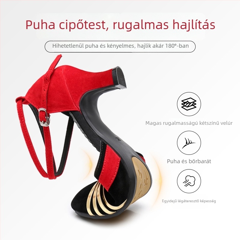 Női tánc cipő, puha talppal; balett, modern és latin tánc; felsőrész korall fleece / polár fleece; talp gumírozott