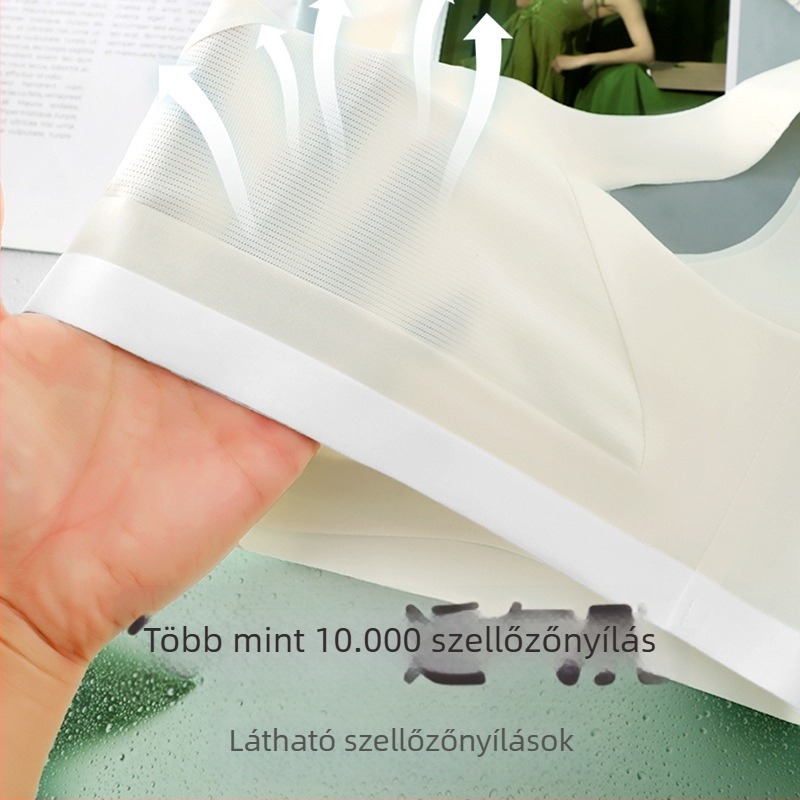 Erdei zöld sportos top lányoknak, varrat nélküli, acélgyűrű nélkül, légáteresztő, kényelmes tartással