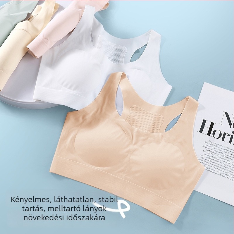 Lányoknak készült nylon mellény vékony, beépített formázott kosarakkal, lélegző és kényelmes