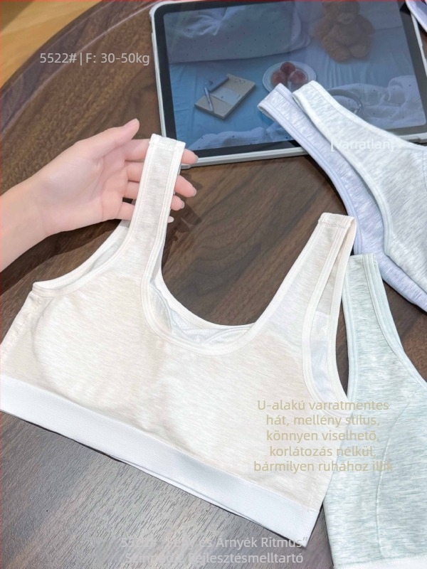 Két szakaszos fejlődésű lányoknak, beépített vékony pamut betét a mellkas területén, környakú, viszkóz 76.6%