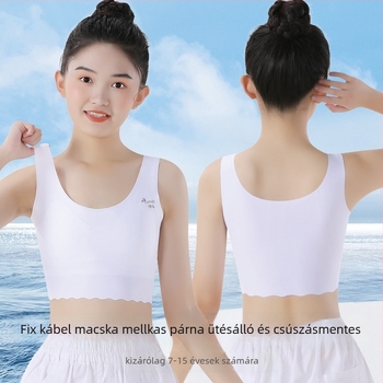 Lányoknak készült nylon–spandex tanktop melltartó, 77% nylon, 23% spandex, egész éves viselet