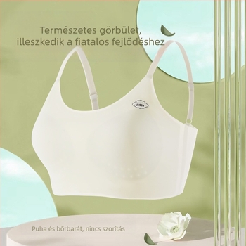 Fiatal lányoknak készült sportmelltartó a fejlődési szakaszhoz, könnyű, lélegző, mellény-stílusú, teljes kosár, acélgyűrű nélküli