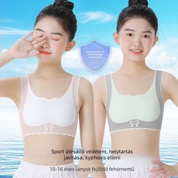 Lányoknak készült nylon melltartó – 68% nylon, 32% elasztán; négy évszakos viselet; középiskolás korú lányoknak