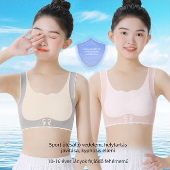 Lányoknak készült nylon melltartó – 68% nylon, 32% elasztán; négy évszakos viselet; középiskolás korú lányoknak