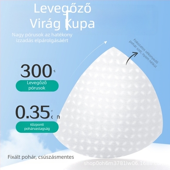 Vest-stílusú edzőmelltartó fiatal lányoknak (12–15 év), nylon főanyag, pamut bélés 50–70%, vékony formázott poharak, előlről kapcsos záródás, rögzített dupla vállpántok, légáteresztő és kényelmes.
