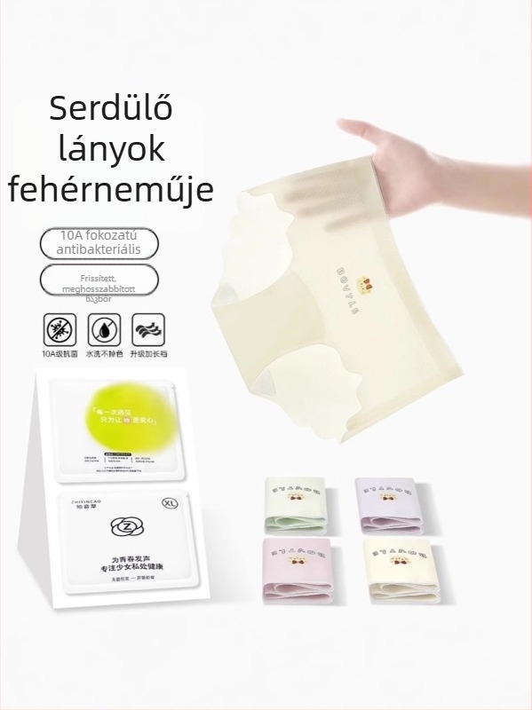 Lányoknak szóló jégselyem alapú alsónemű, rövidnadrág, antibakteriális, vékony nyári viselet, kényelmes